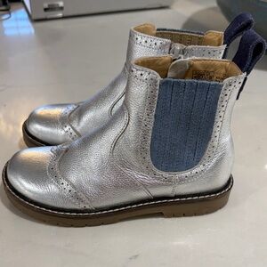 Mini Boden Silver Girls Boots
